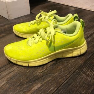 Neon Yellow Nike Sneakers.